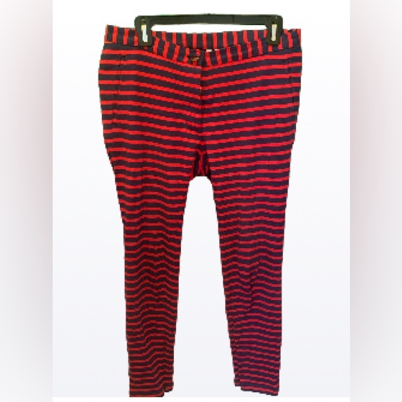 Anthropologie (Kyliya) Lobby Stripe Pant.Pre-owned.Waist 16”with adjustable cord - Picture 3 of 9